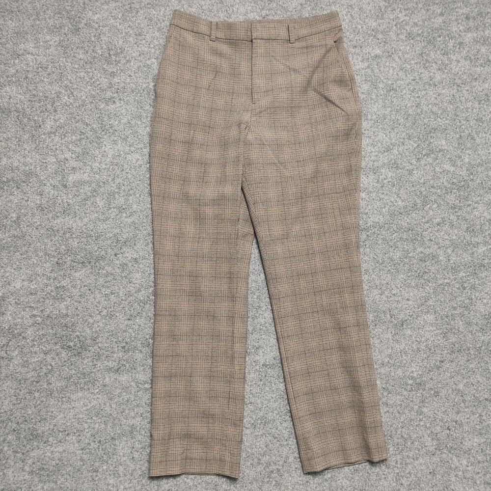 Uniqlo Dress Pants Mens 29x28 Brown Plaid Slim Fit Stretch Tapered Office
